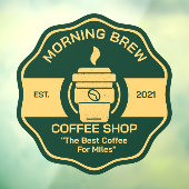 Individuelle Kaffeeservice-Front Fensteraufkleber (Blatt 3)