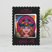 Individuelle Karikatur mit dem 30. Geburtstag Einladung (Stehend Vorderseite)