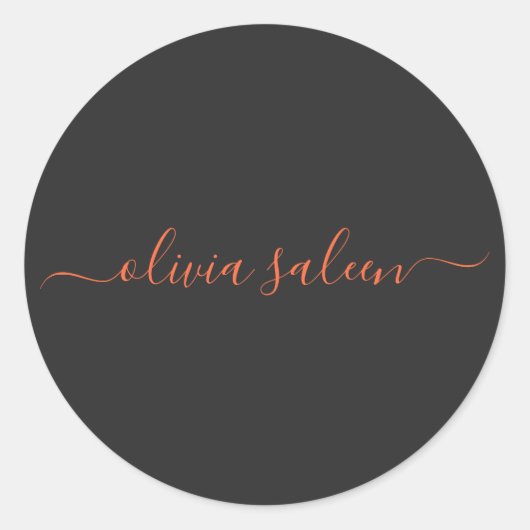 Individuelle Karotten und Nero personalisiert Runder Aufkleber (Vorderseite)