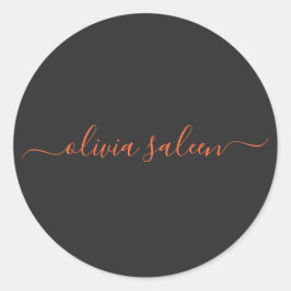 Individuelle Karotten und Nero personalisiert Runder Aufkleber