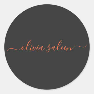 Individuelle Karotten und Nero personalisiert Runder Aufkleber