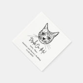 Individuelle Katzen-Cocktailservietten Hochzeit Serviette (Ecke)