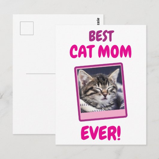 INDIVIDUELLE KATZENMUTTER MUTTER JEDES HAUSTIER LI POSTKARTE (Vorne/Hinten)