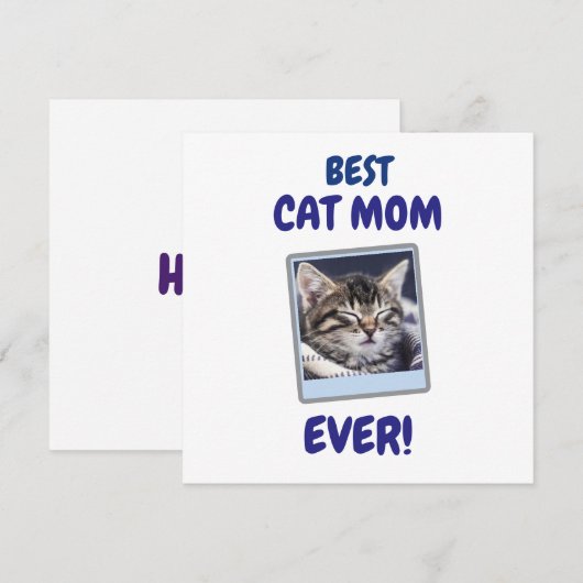 INDIVIDUELLE KATZENMUTTER MUTTER TAG PET LOVE MOTH (Vorne/Hinten)