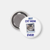 INDIVIDUELLE KATZENMUTTER MUTTER TAG PET LOVE MOTH MAGNET (Vorderseite/Rückseite)
