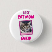 INDIVIDUELLE KATZENMUTTER MUTTER TIER LIEBE MUTTER BUTTON (Vorderseite)