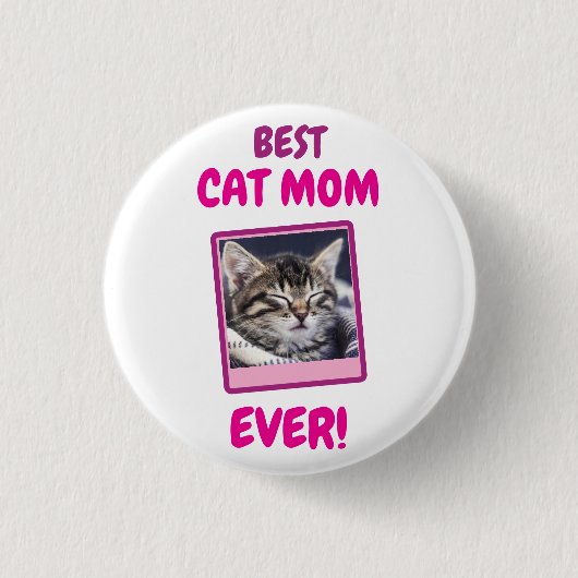 INDIVIDUELLE KATZENMUTTER MUTTER TIER LIEBE MUTTER BUTTON (Vorderseite)