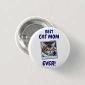 INDIVIDUELLE KATZENMUTTER MUTTER TIER LIEBE MUTTER BUTTON (Vorne & Hinten)