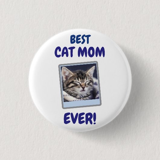 INDIVIDUELLE KATZENMUTTER MUTTER TIER LIEBE MUTTER BUTTON (Vorderseite)