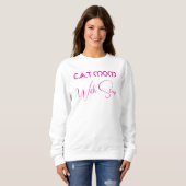Individuelle Katzenmutter Rosa Skript Lustiger Tie Sweatshirt (Vorne ganz)
