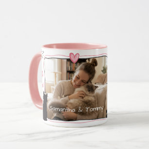 Individuelle Katzenmutter-Tasse mit Foto und Namen Tasse