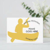 Individuelle Kayaking-Party Einladung (Stehend Vorderseite)