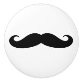 Individuelle Keramik mit schwarzem Schnurrbart-Des Keramikknauf (Vorderseite)