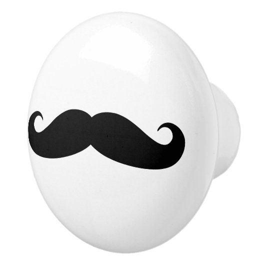 Individuelle Keramik mit schwarzem Schnurrbart-Des Keramikknauf (Rechts)