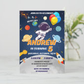 Individuelle Kinder Die Weltraumgalaxie bricht vom Einladung (Stehend Vorderseite)