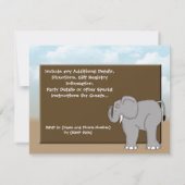 Individuelle Kinder Einladung, Jungle Tiere Einladung (Rückseite)