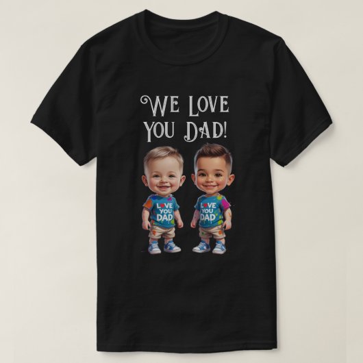 Individuelle Kinderkarikaturen "Wir Liebe, dass ih T-Shirt (Design vorne)