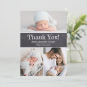 Individuelle Kinderschuhdusche mit mehreren Fotos Dankeskarte (Stehend Vorderseite)