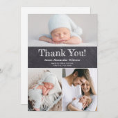 Individuelle Kinderschuhdusche mit mehreren Fotos Dankeskarte (Vorne/Hinten)