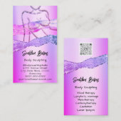 Individuelle Körpermodellierung Kosmetik Logo QR G Visitenkarte (Vorne/Hinten)