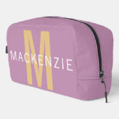 Individuelle Kosmetiktasche mit rosa Monogramm als Waschbeutel (Rechte Ecke)