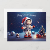 Individuelle kosmische Weihnachten Postkarte (Vorne/Hinten)