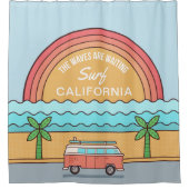 Individuelle Lage Surfer Duschvorhang (Vorderseite)