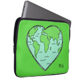 Individuelle Laptop-Ärmel der Liebe Erde Laptopschutzhülle (Vorne Rechts)