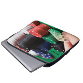 Individuelle Laptop-Ärmel für POKER in Monogramm Laptopschutzhülle (Vorne Knopf)