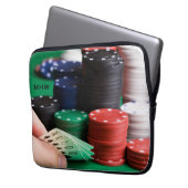 Individuelle Laptop-Ärmel für POKER in Monogramm Laptopschutzhülle (Vorderseite Links)