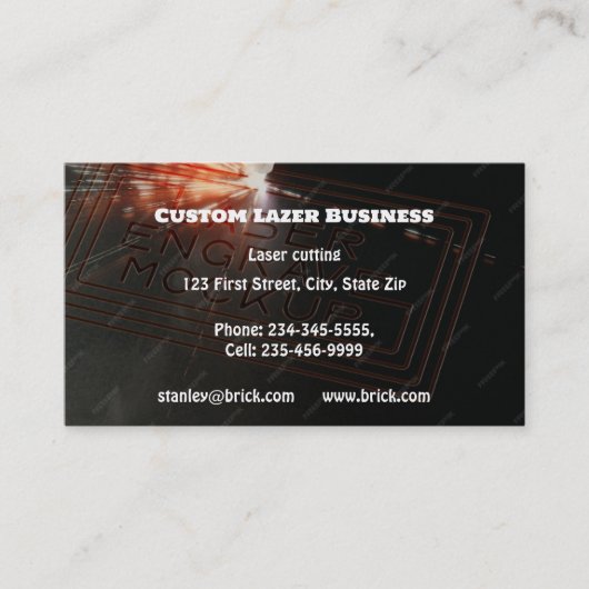 Individuelle Laserschneidung Visitenkarte (Vorderseite)