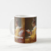Individuelle Lesetasse – Pst, ich lese Kaffeetasse (Vorderseite Links)