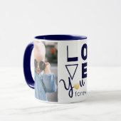 Individuelle Liebe für Fotos mit doppelter  Tasse (Vorderseite Links)