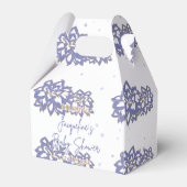 Individuelle Lila Babydusche Geschenkschachtel (Rückseite)