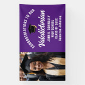 Individuelle Lila valedictorianische Foto Graduati Banner (Vertikal)