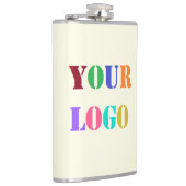 Individuelle Logo- oder Foto-Flasche - Farbe wähle Flachmann (Rechts)