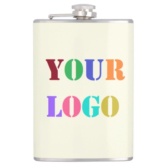 Individuelle Logo- oder Foto-Flasche - Farbe wähle Flachmann (Vorderseite)