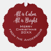 Individuelle Madonna und Kinderwasserfarbe Ornament Karte (Rückseite)