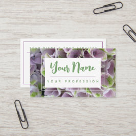 Individuelle Mauve & Green Floral Business Card Visitenkarte