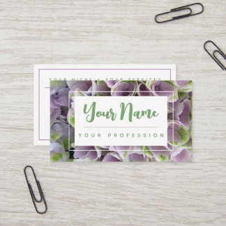 Individuelle Mauve & Green Floral Business Card Visitenkarte