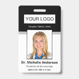 Individuelle medizinische Mitarbeiter Schwarzes Fo Ausweis