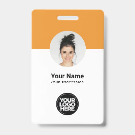 Individuelle Mitarbeiter Moderne ID Card Mandarine Ausweis