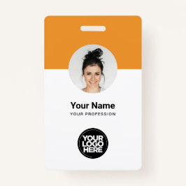 Individuelle Mitarbeiter Moderne ID Card Mandarine Ausweis