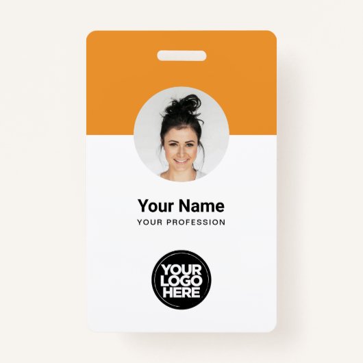Individuelle Mitarbeiter Moderne ID Card Mandarine Ausweis (Vorderseite)