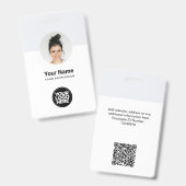 Individuelle Mitarbeiter Moderne ID-Karte Minimali Ausweis (Vorder- & Rückseite)