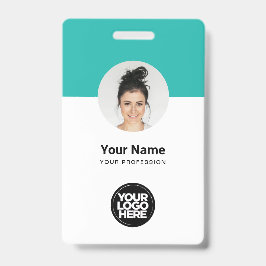 Individuelle Mitarbeiter Moderne ID-Karte Türkis Q Ausweis