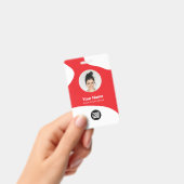 Individuelle MitarbeiterModern Blob ID Card QR Ausweis (Handheld)