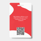 Individuelle MitarbeiterModern Blob ID Card QR Ausweis (Rückseite)
