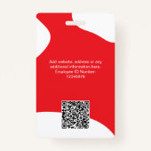 Individuelle MitarbeiterModern Blob ID Card QR Ausweis (Rückseite)