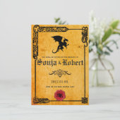 Individuelle, mittelalterliche keltische Hochzeit Einladung (Stehend Vorderseite)